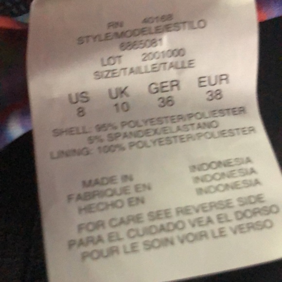 Caribbean Joe Swimsuit Top Multicolored SZ 8 NWT - Picture 8 of 9